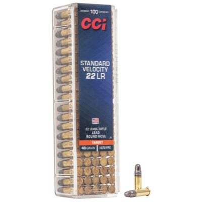 CCI Ammunition 22 Long Rifle 40 Grain Lead Round Nose 100 Count