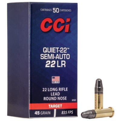 CCI Ammunition 22 Long Rifle 45 Grain Lead Round Nose 50 Count