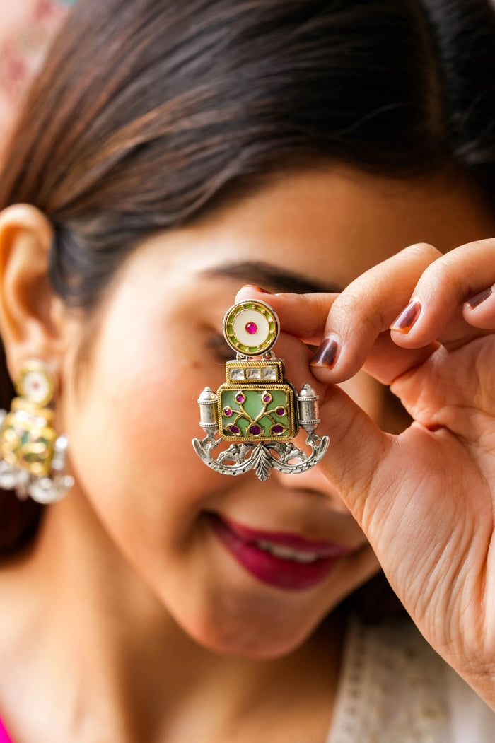 Charuka Gold Plated Fusion Earrings