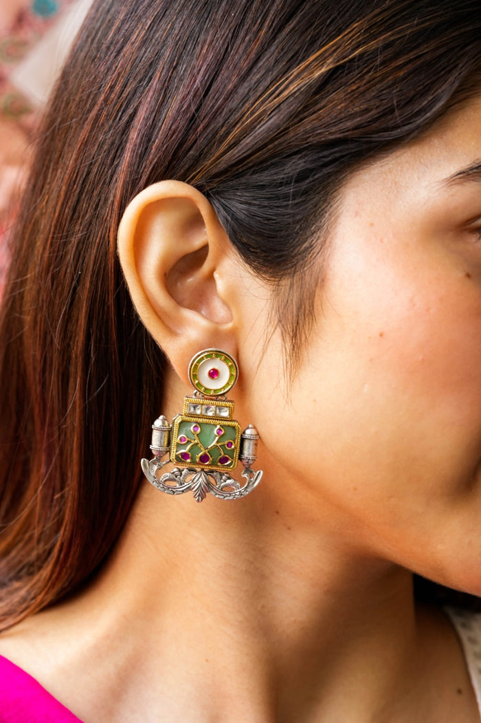 Charuka Gold Plated Fusion Earrings