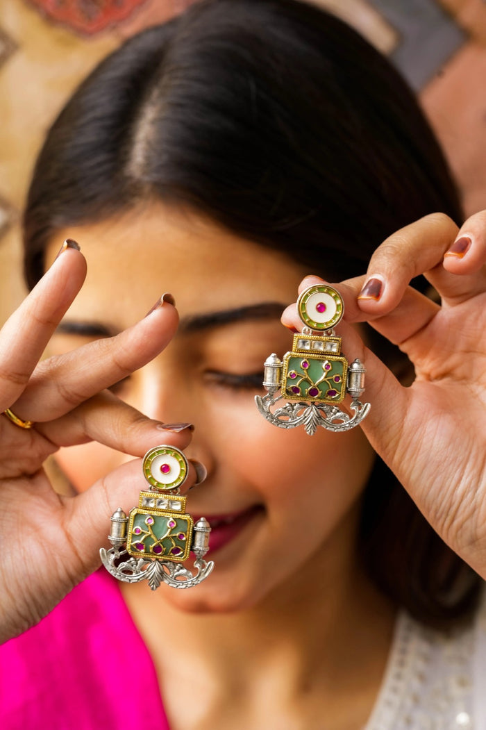 Charuka Gold Plated Fusion Earrings
