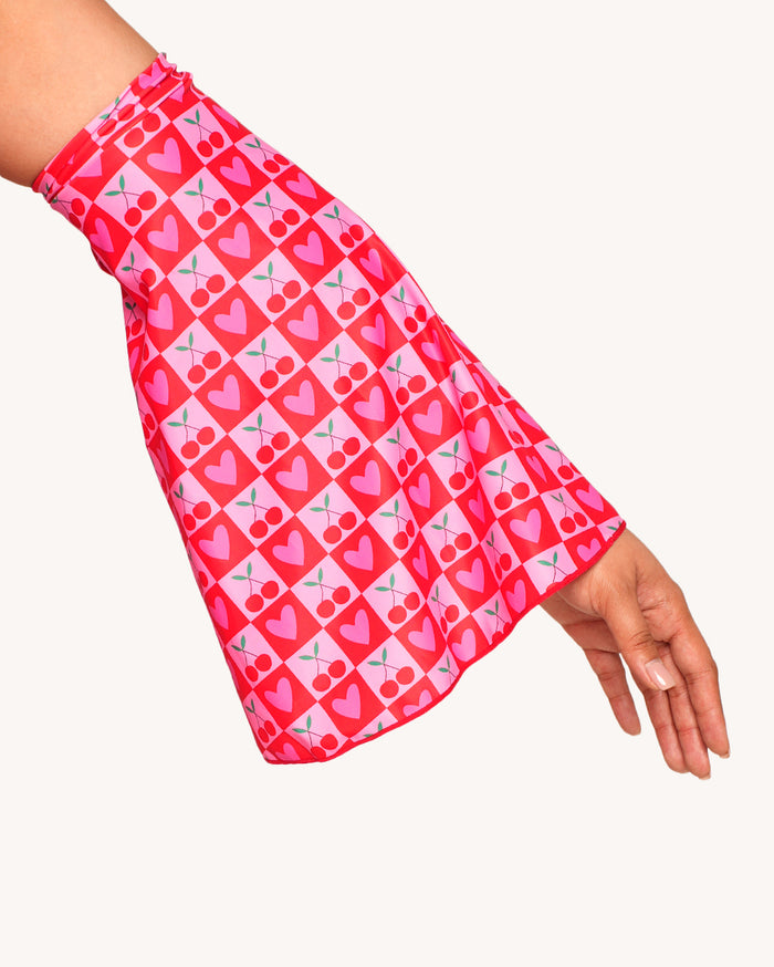 Cherry Much Top With Sleeves