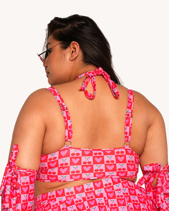 Cherry Much Top With Sleeves