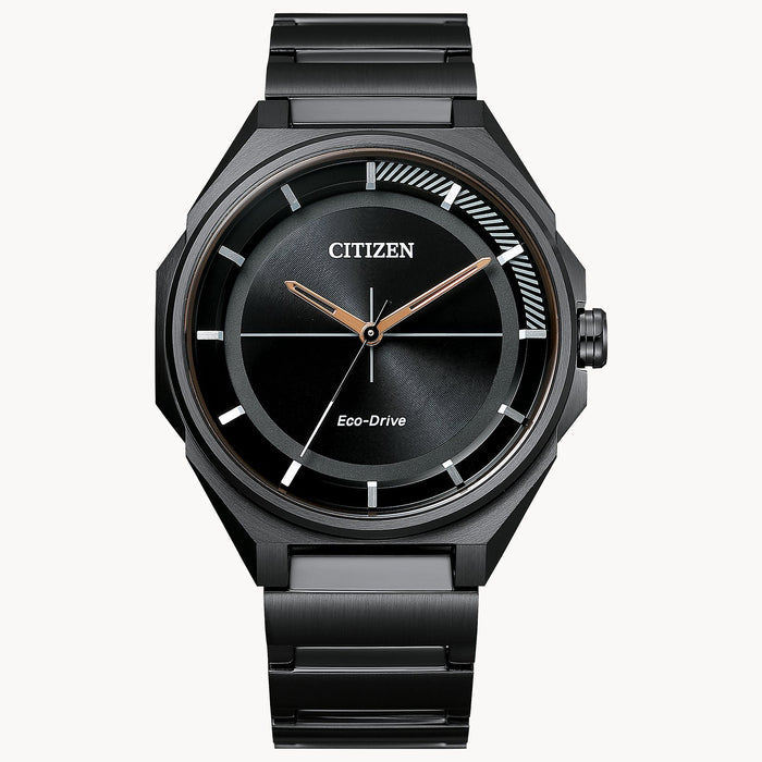 Citizen BJ6535-51E Drive Weekender – Men’s Eco-Drive Black Ion-Plated Stainless Steel Black Dial 41mm Watch