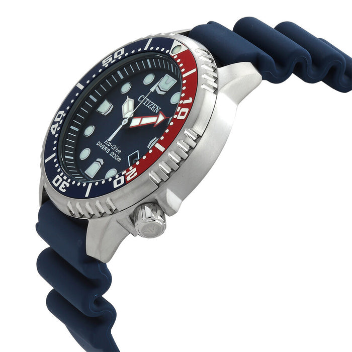 Citizen BN0168-06L Promaster Diver – Men’s Eco-Drive Stainless Steel Blue Dial Pepsi Bezel 200M Dive Watch