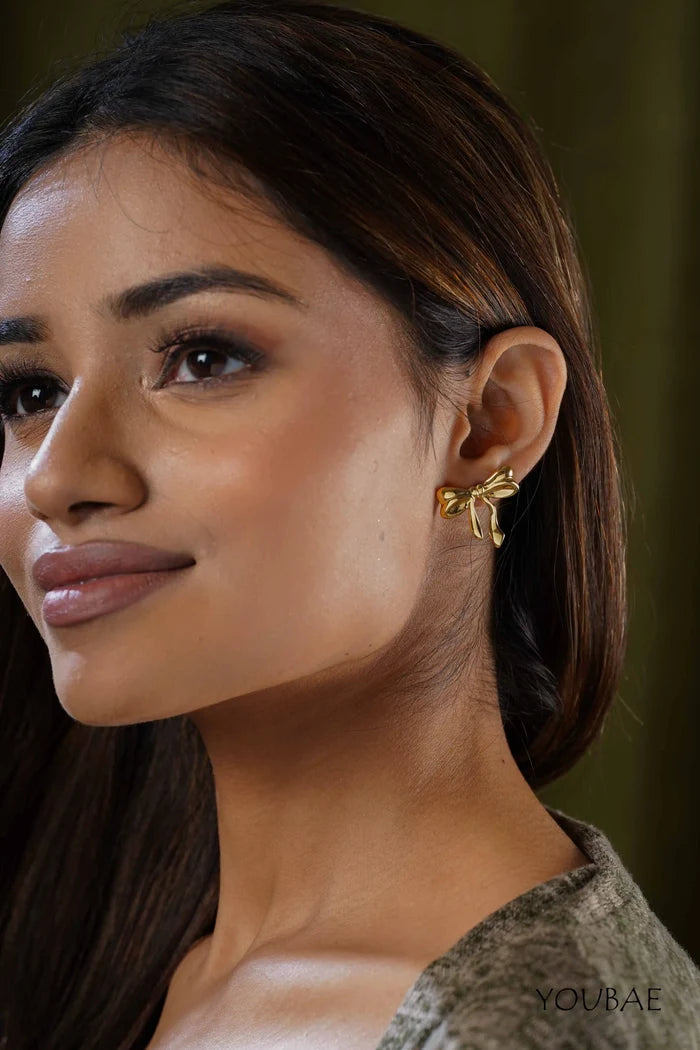 Classic Timeless Bow Studs, Anti-Tarnish Steel Earrings