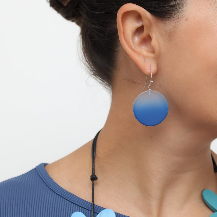 Cobalt Fantasy Ombre Earrings - Sylca Designs - Chunky Jewelry