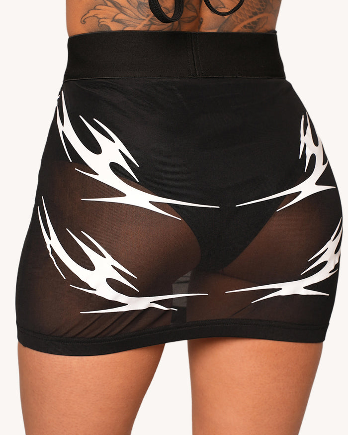Coded in Chaos Reflective Skirt