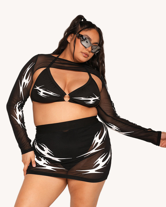 Coded in Chaos Reflective Ultra Crop Top