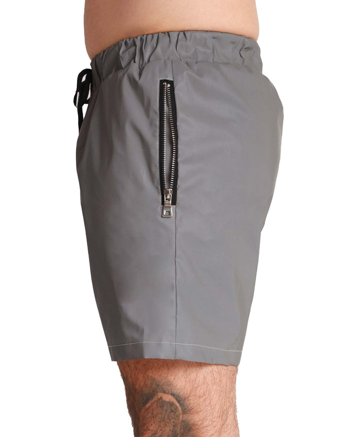 Complete Collapse Men's Silver Reflective Shorts