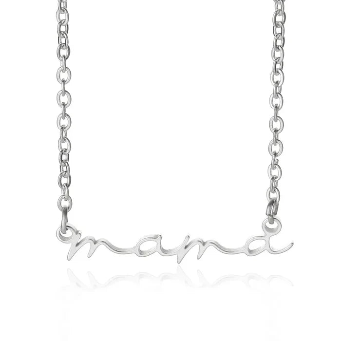 Dainty Cursive Mama Necklace