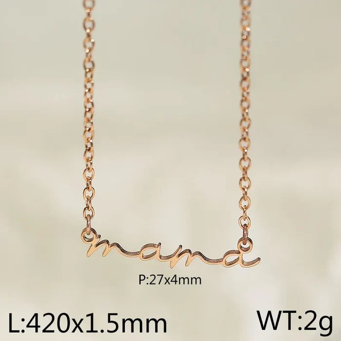 Dainty Cursive Mama Necklace