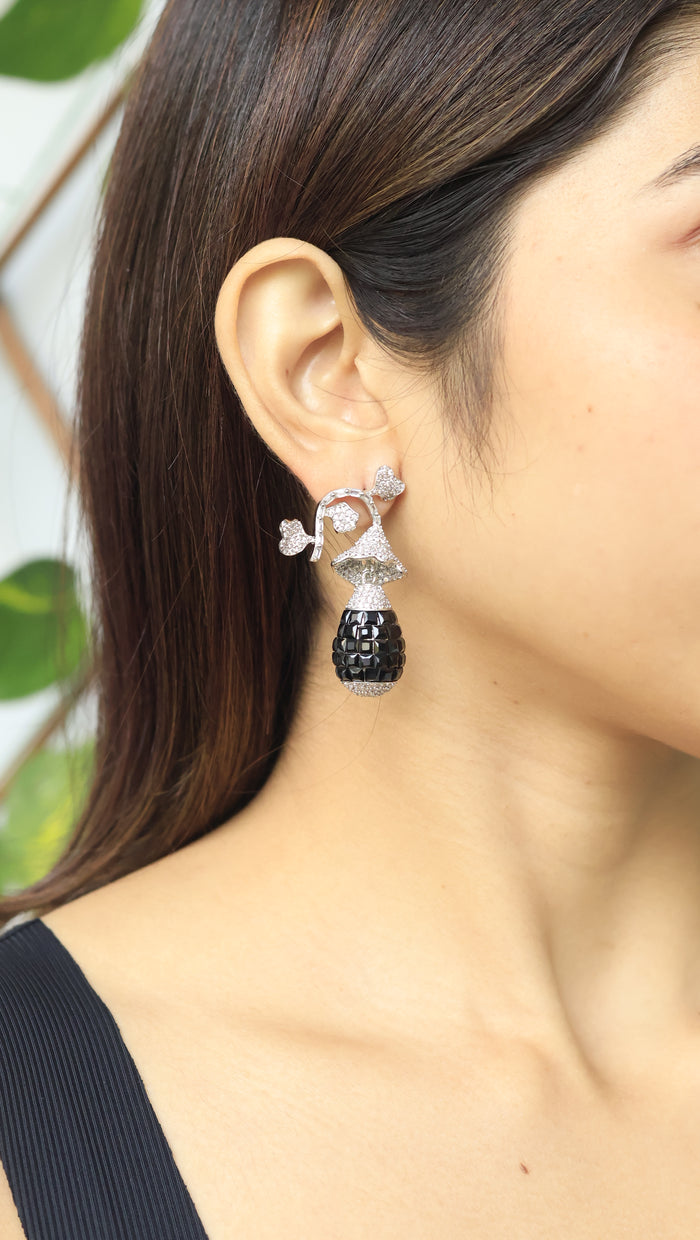 Deena Invisible Stone Setting AD Earrings
