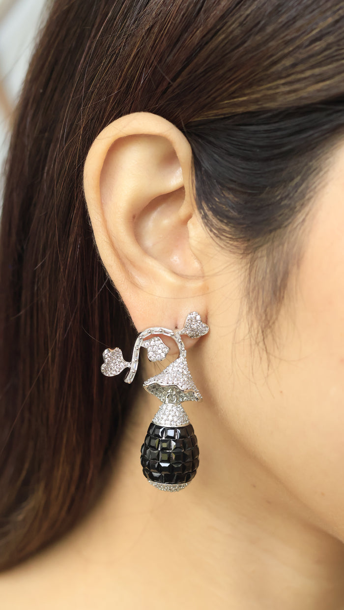 Deena Invisible Stone Setting AD Earrings