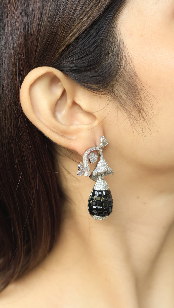 Deena Invisible Stone Setting AD Earrings