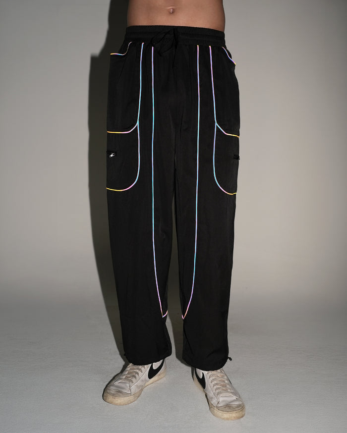 Deep Void Rainbow Reflective Pants
