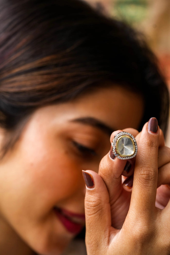 Deevasha Kundan Gold Plated Fusion Studs