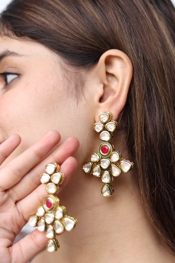 Devki Gold Plated Kundan Earrings