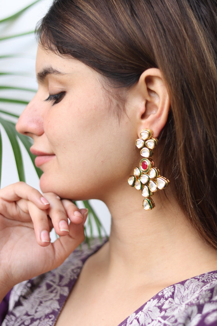 Devki Gold Plated Kundan Earrings