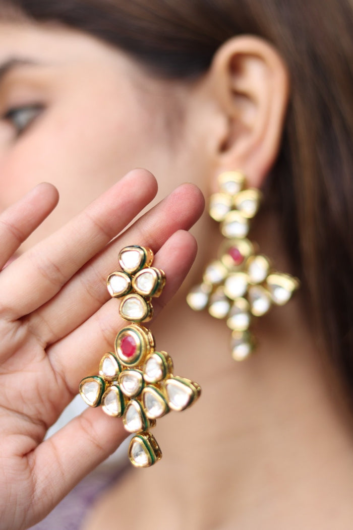 Devki Gold Plated Kundan Earrings