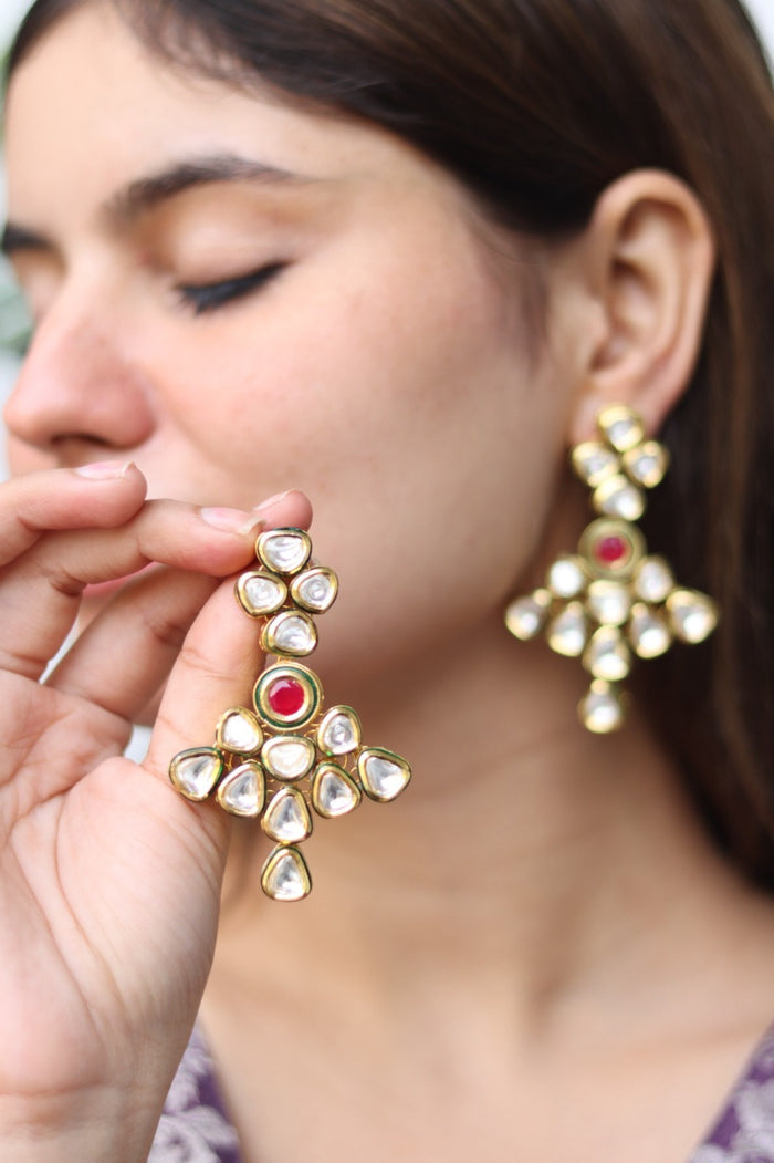 Devki Gold Plated Kundan Earrings