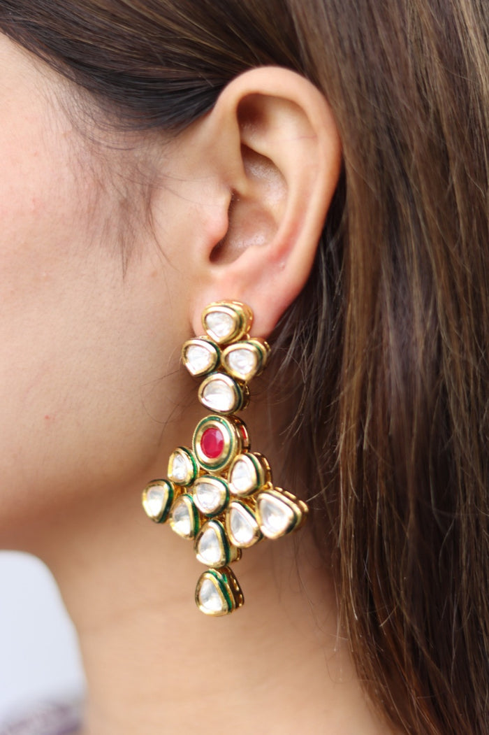Devki Gold Plated Kundan Earrings