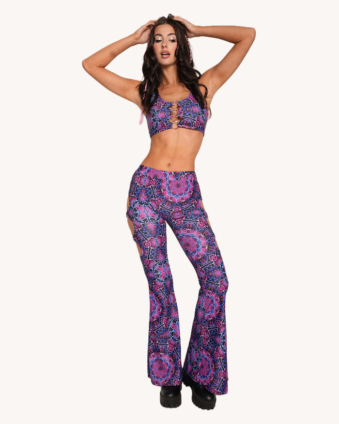 Dreamwave Cutout Bell Bottoms