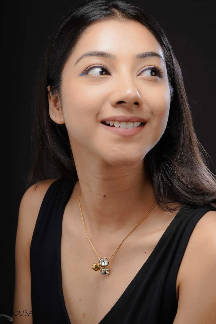 Duo Studded, Trio Anti Tarnish Neckpiece