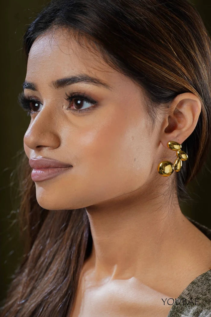 Elanor Studs, Anti-Tarnish Steel Earrings