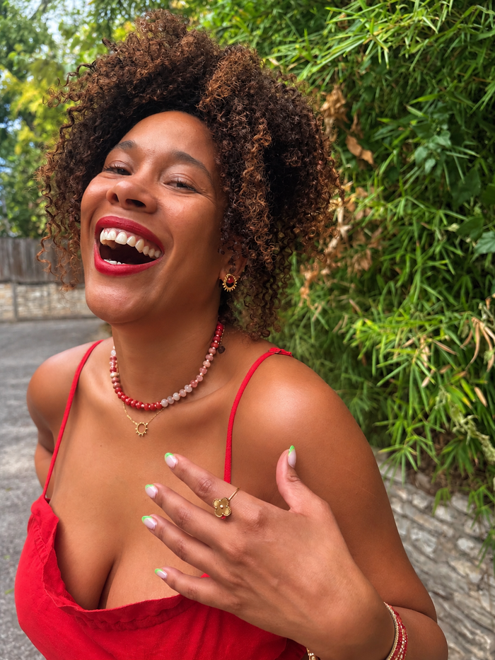 VEITA Jewelry Pyra Stud Earrings styled for the Alchemy Collection Fall 2026