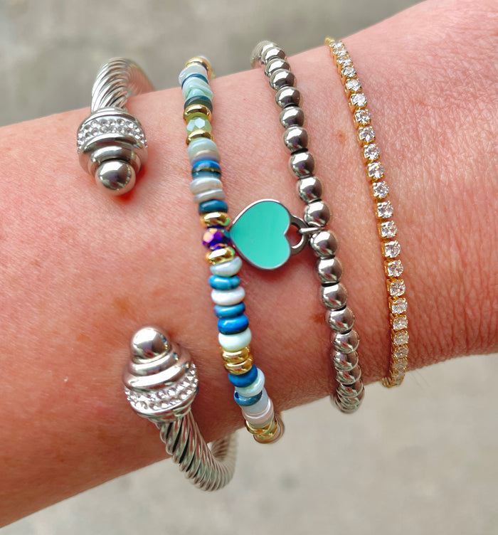 Emma Heart Charm Bracelet | Final Sale
