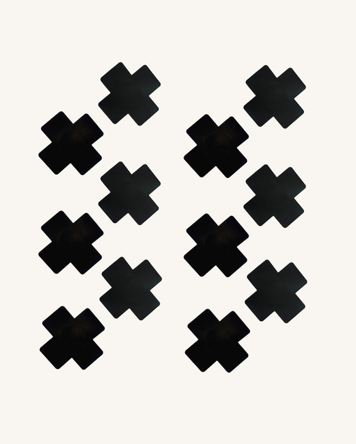 Euphoria 6-Pair Disposable Black Cross Pasties