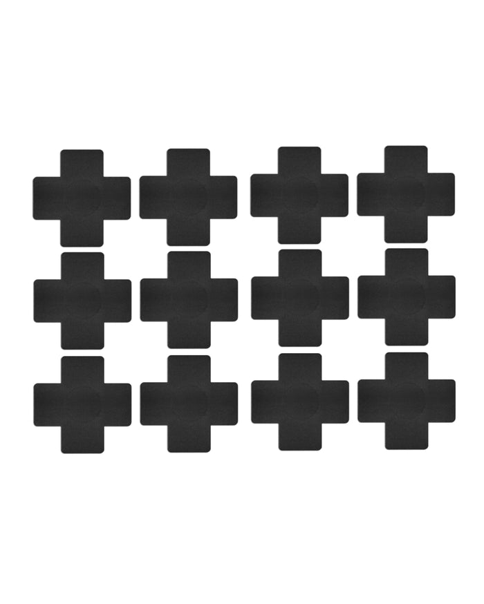 Euphoria 6-Pair Disposable Black Cross Pasties