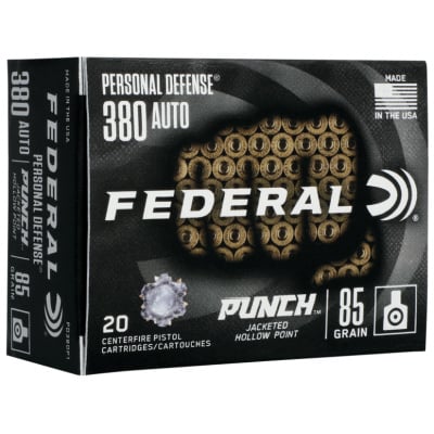Federal Ammunition 380 ACP 85 Grain Jacketed Hollow Point 20 Count