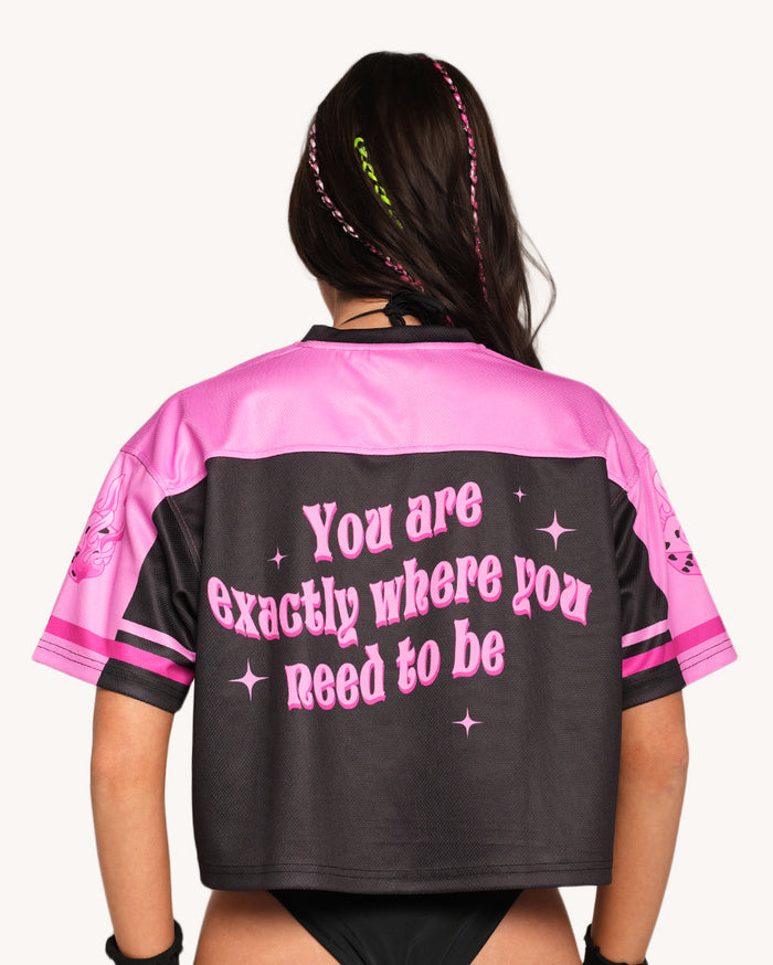 Feeling Lucky Cropped Football Jersey