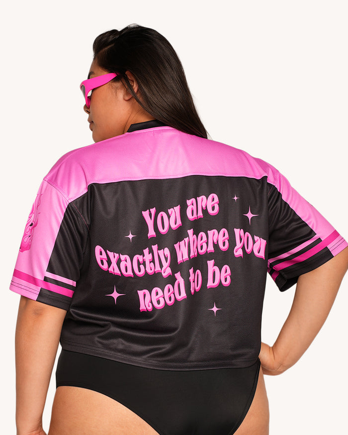 Feeling Lucky Cropped Football Jersey
