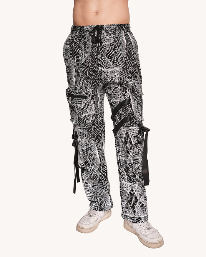 Flashbang Silver Reflective Cargo Joggers