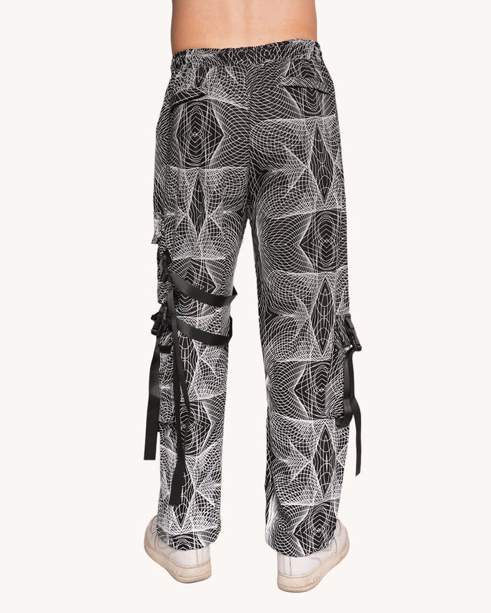 Flashbang Silver Reflective Cargo Joggers