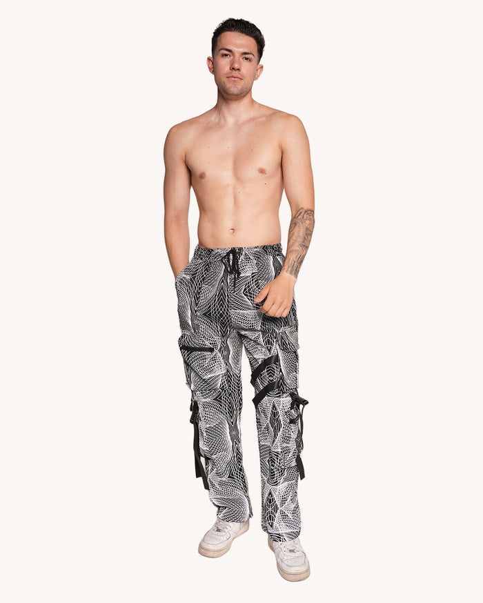 Flashbang Silver Reflective Cargo Joggers