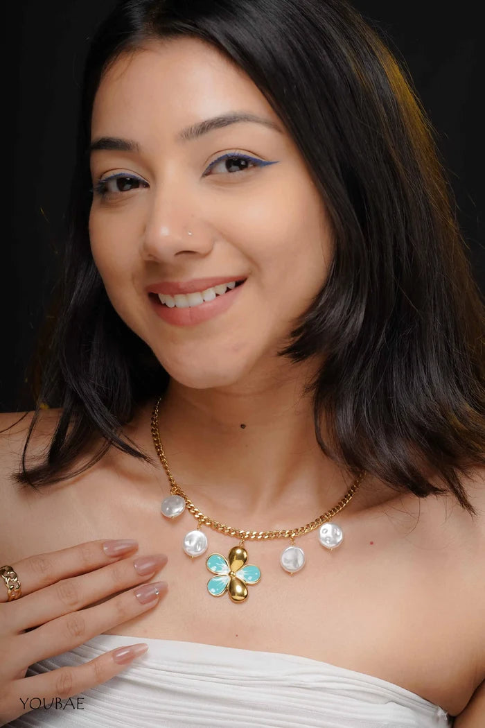 Flora Pearl Anti Tarnish Neckpiece
