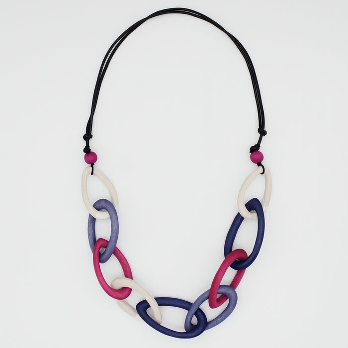 Fuchsia Link Ayla Necklace - Sylca Designs - Chunky Jewelry