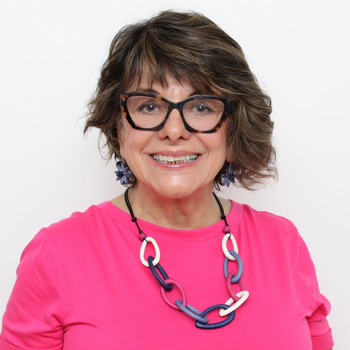 Fuchsia Link Ayla Necklace - Sylca Designs - Chunky Jewelry