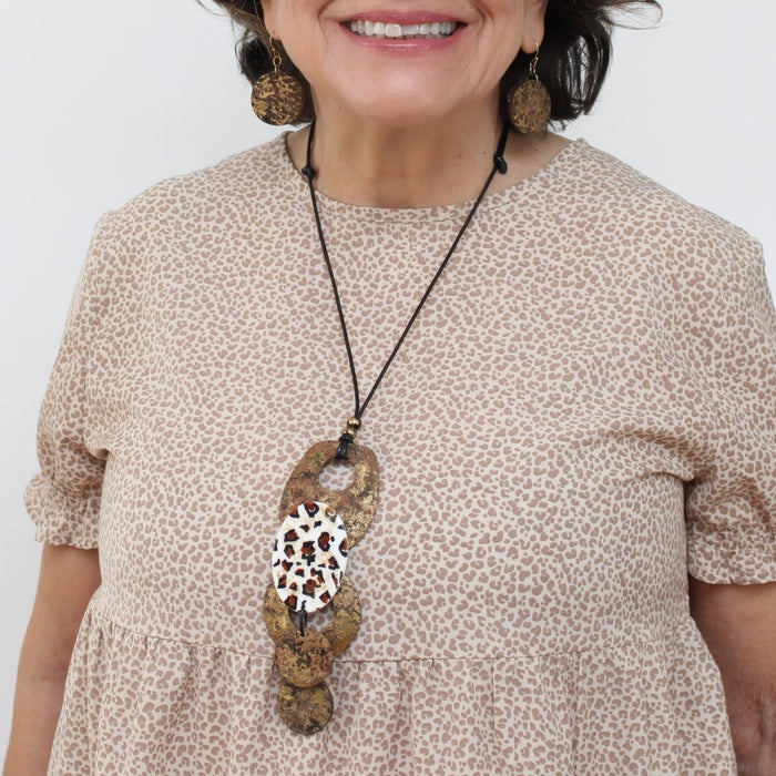 Gold Apoline Statement Pendant - Sylca Designs - Chunky Jewelry
