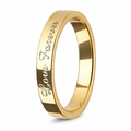 Gold-Plated Tungsten Love Forever Ring -5mm