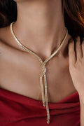 Golden Statement Criss Cross Neckpiece