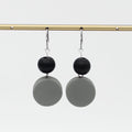 Gray Duo Dangles Earring - Sylca Designs - Chunky Jewelry