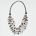 Grey Multi-Strand Lela Necklace - Sylca Designs - Chunky Jewelry