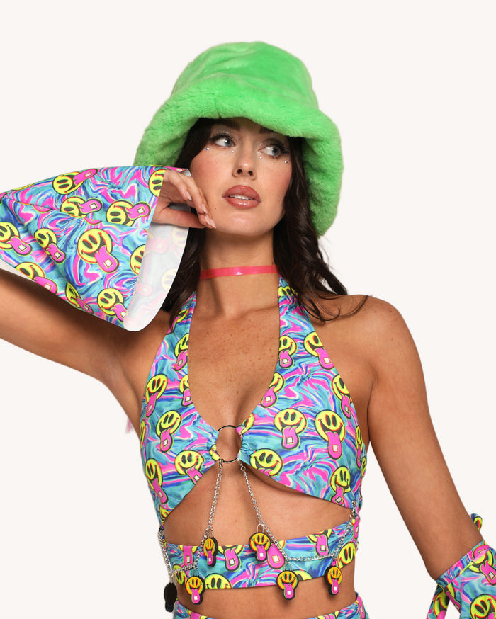 Happy Hour Halter Top with Sleeves