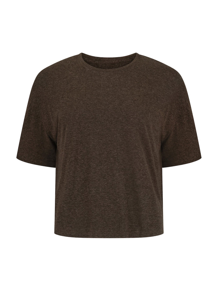 Brown t-shirt on a white background