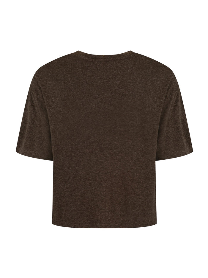 Brown t-shirt on a white background